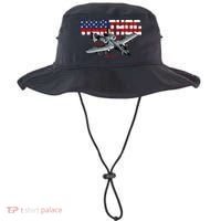 Military Airplane A10 Warthog American Flag Bucket Hat thumb 0