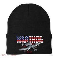 Military Airplane A10 Warthog American Flag Beanie thumb 0