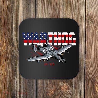 Military Airplane A10 Warthog American Flag Coaster