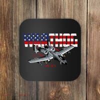 Military Airplane A10 Warthog American Flag Coaster thumb 0