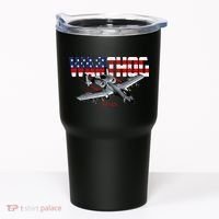 Military Airplane A10 Warthog American Flag Tumbler thumb 0