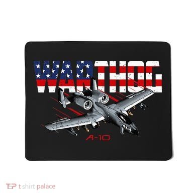 Military Airplane A10 Warthog American Flag Mousepad