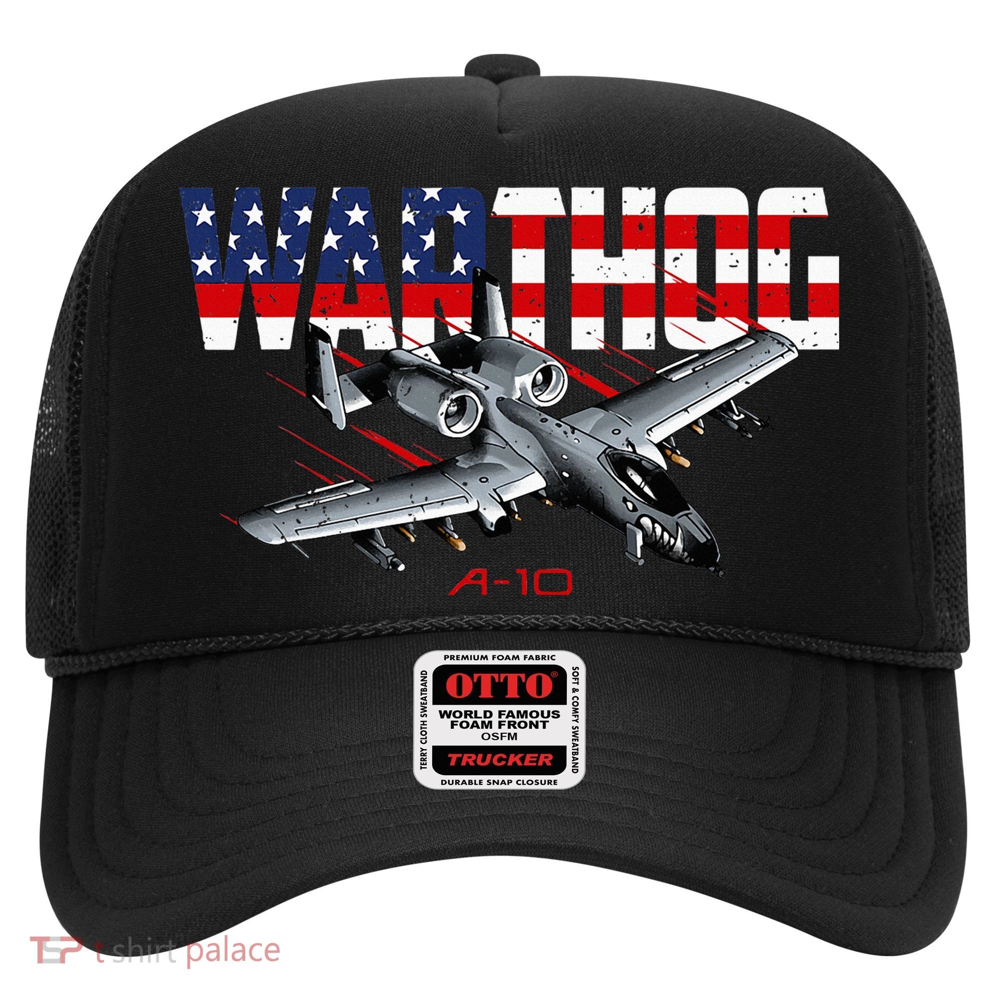 Military Airplane A10 Warthog American Flag Hat