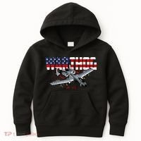 Military Airplane A10 Warthog American Flag Kids Hoodie thumb 0