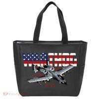 Military Airplane A10 Warthog American Flag Tote Bag thumb 0