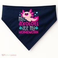 My Axolotl Ate My Homework | Gimmick | Kawaii | Axolotl USA-Made Doggie Bandana thumb 0