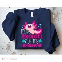 My Axolotl Ate My Homework | Gimmick | Kawaii | Axolotl Sweatshirt thumb 2