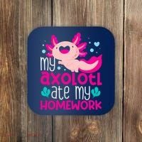 My Axolotl Ate My Homework | Gimmick | Kawaii | Axolotl Coaster thumb 0