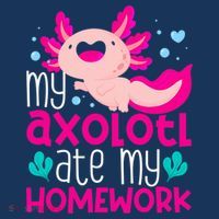 My Axolotl Ate My Homework | Gimmick | Kawaii | Axolotl Women's Hoodie thumb 2