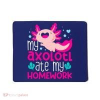 My Axolotl Ate My Homework | Gimmick | Kawaii | Axolotl Mousepad thumb 0