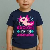 My Axolotl Ate My Homework | Gimmick | Kawaii | Axolotl Toddler T-Shirt thumb 2