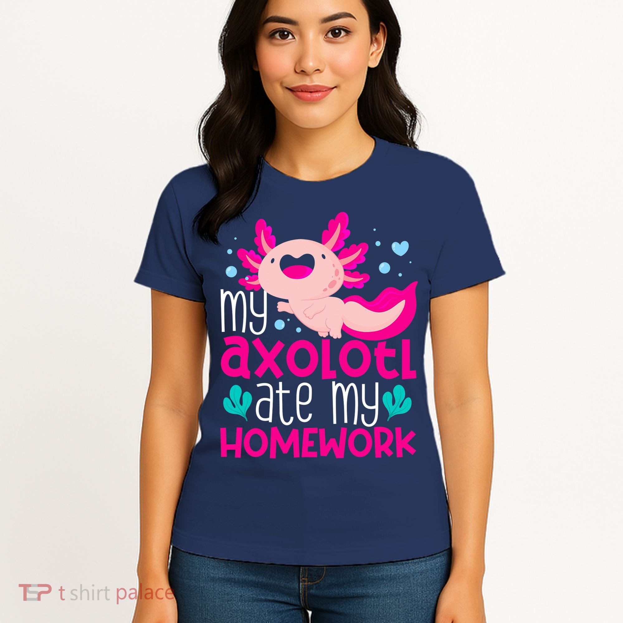 My Axolotl Ate My Homework | Gimmick | Kawaii | Axolotl Women's T-Shirt