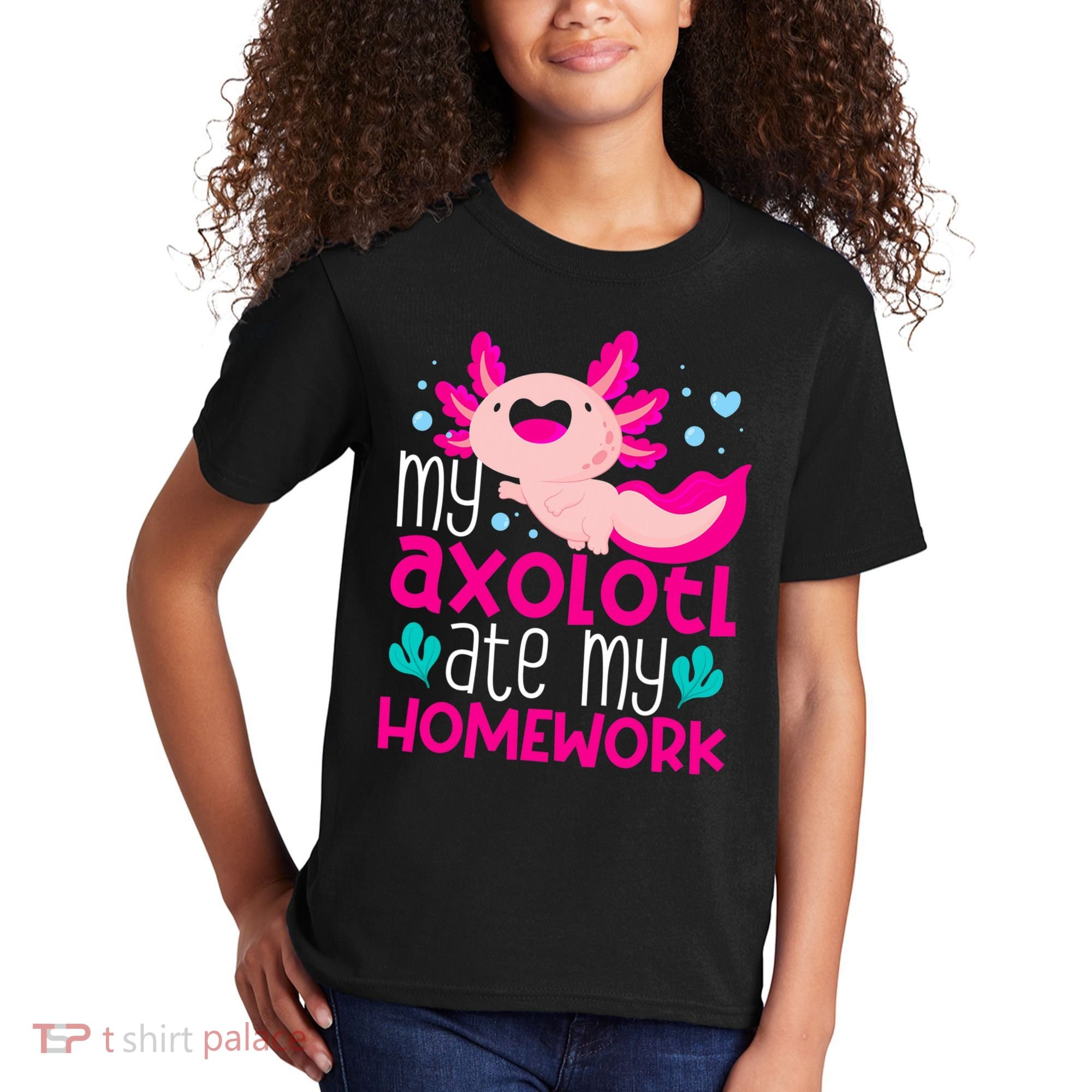 My Axolotl Ate My Homework | Gimmick | Kawaii | Axolotl Kids T-Shirt