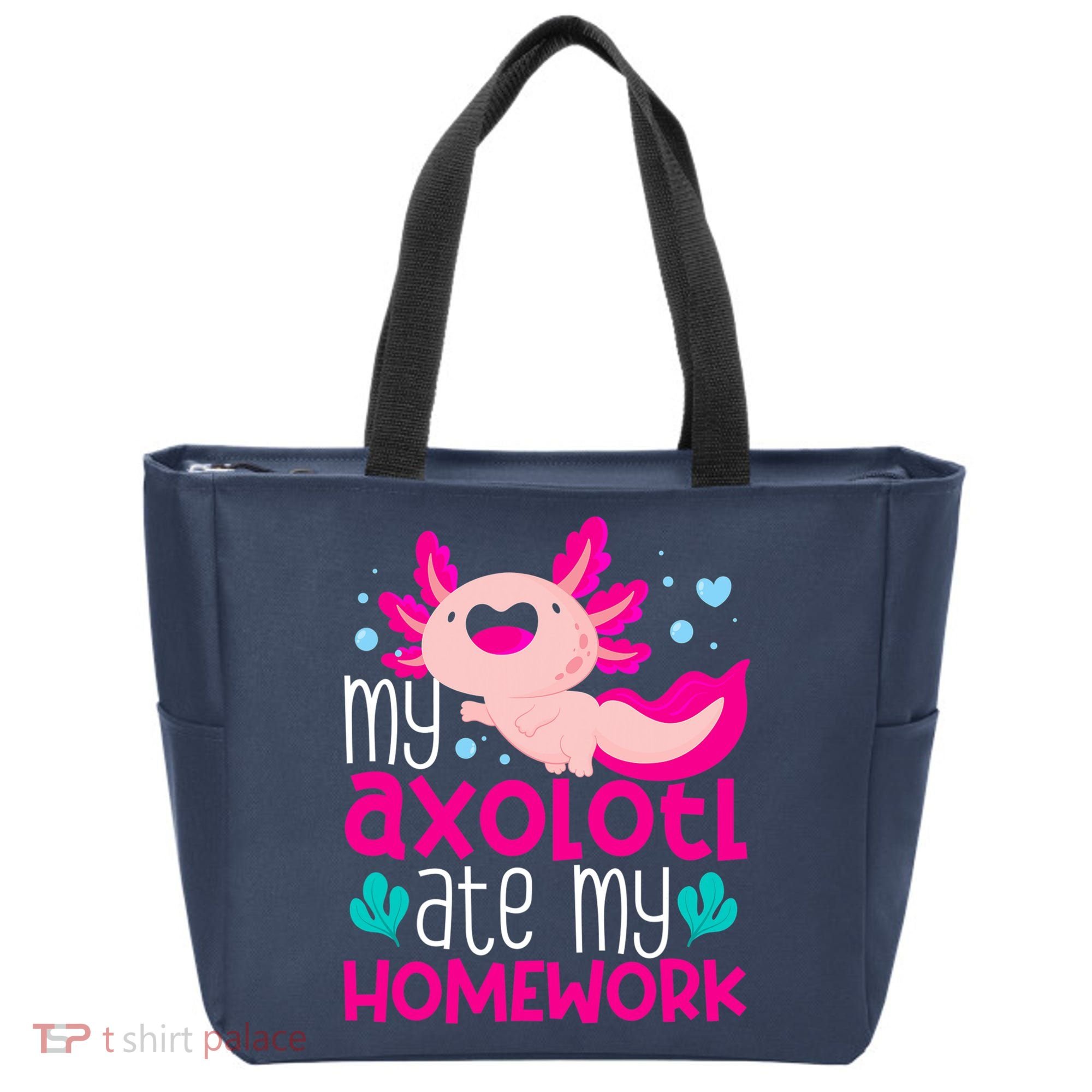 My Axolotl Ate My Homework | Gimmick | Kawaii | Axolotl Tote Bag