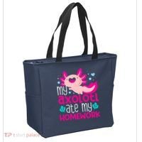 My Axolotl Ate My Homework | Gimmick | Kawaii | Axolotl Tote Bag thumb 2