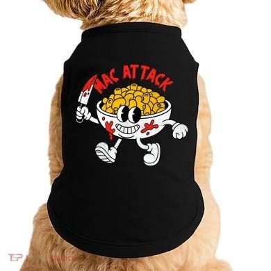 Mac Attack And Cheese Funny Food Meme Doggie Tank