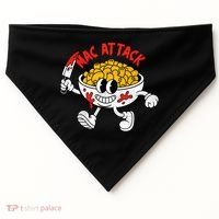 Mac Attack And Cheese Funny Food Meme USA-Made Doggie Bandana thumb 0