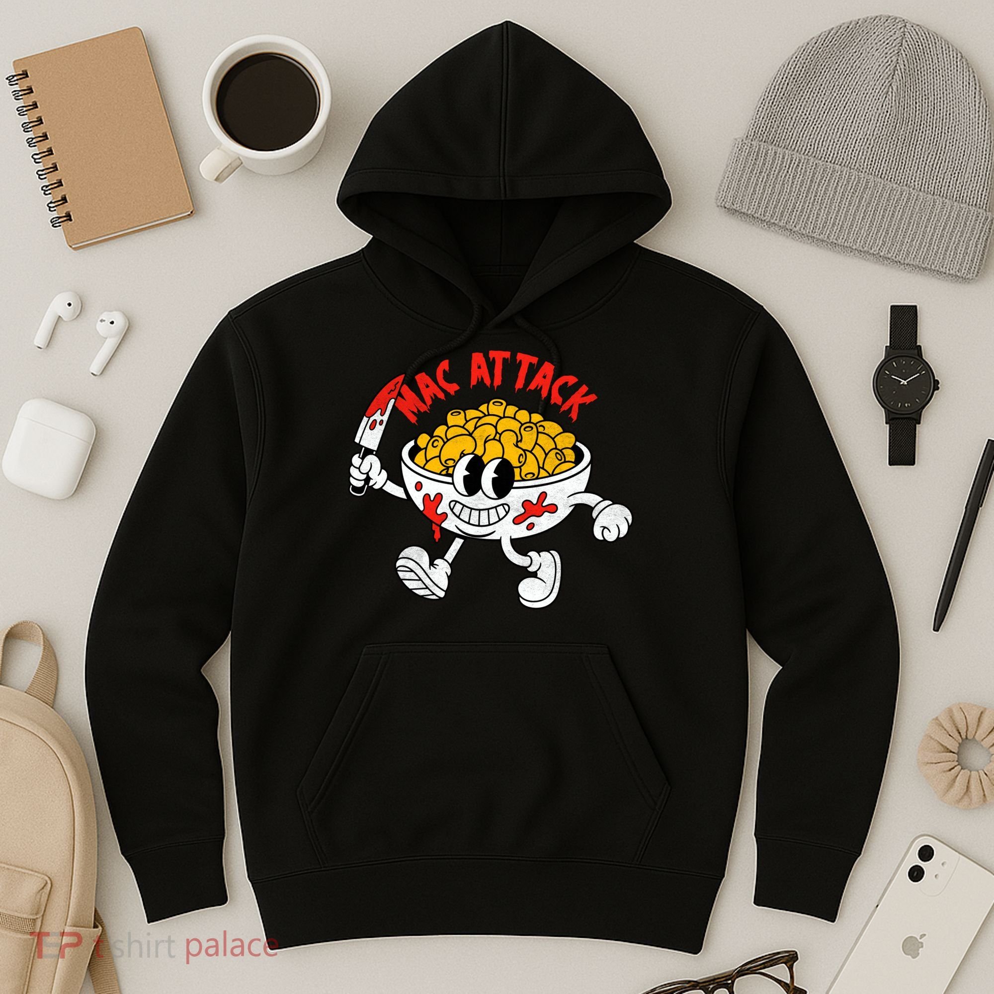 Mac Attack And Cheese Funny Food Meme Hoodie