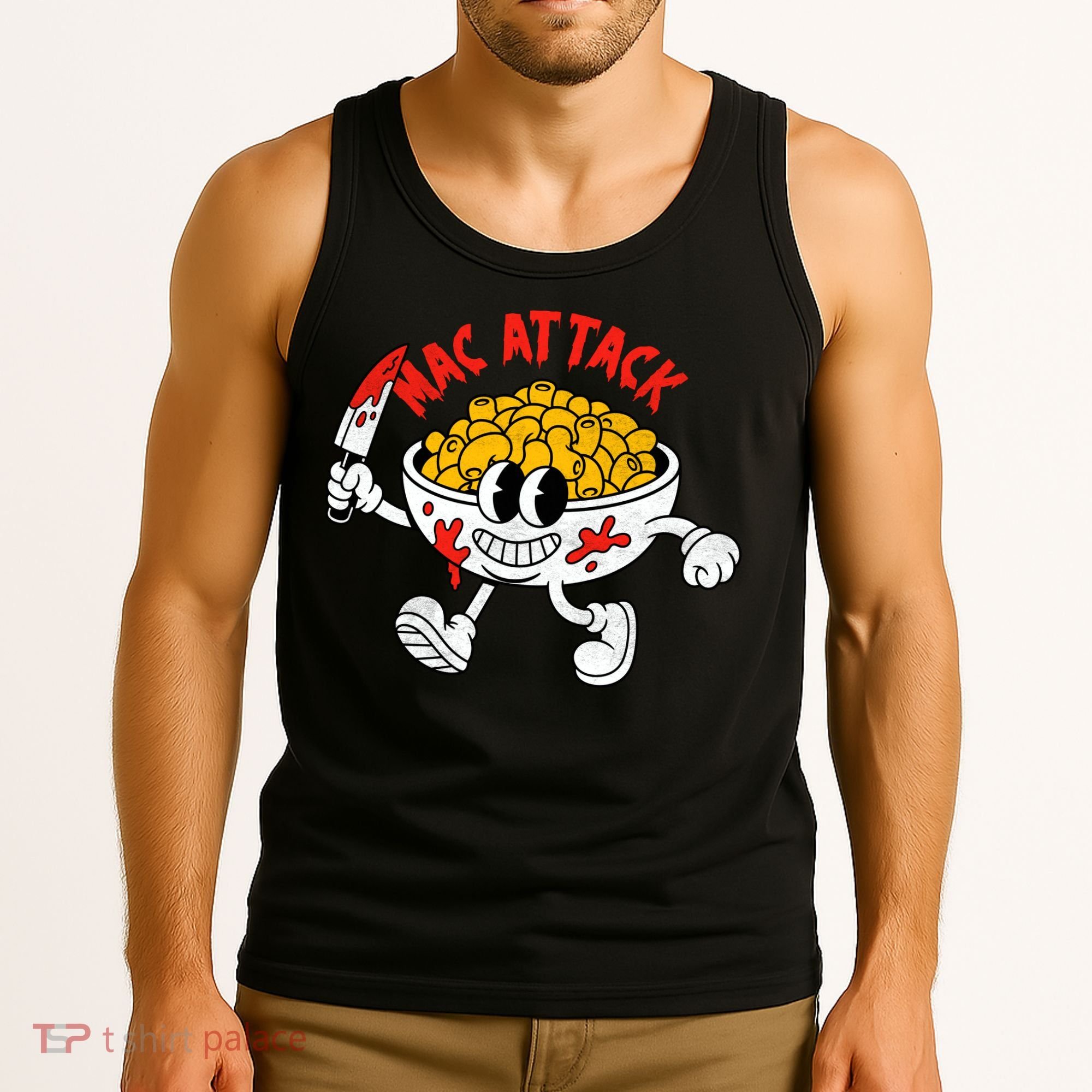 Mac Attack And Cheese Funny Food Meme Tank Top