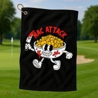 Mac Attack And Cheese Funny Food Meme Golf Towel thumb 1