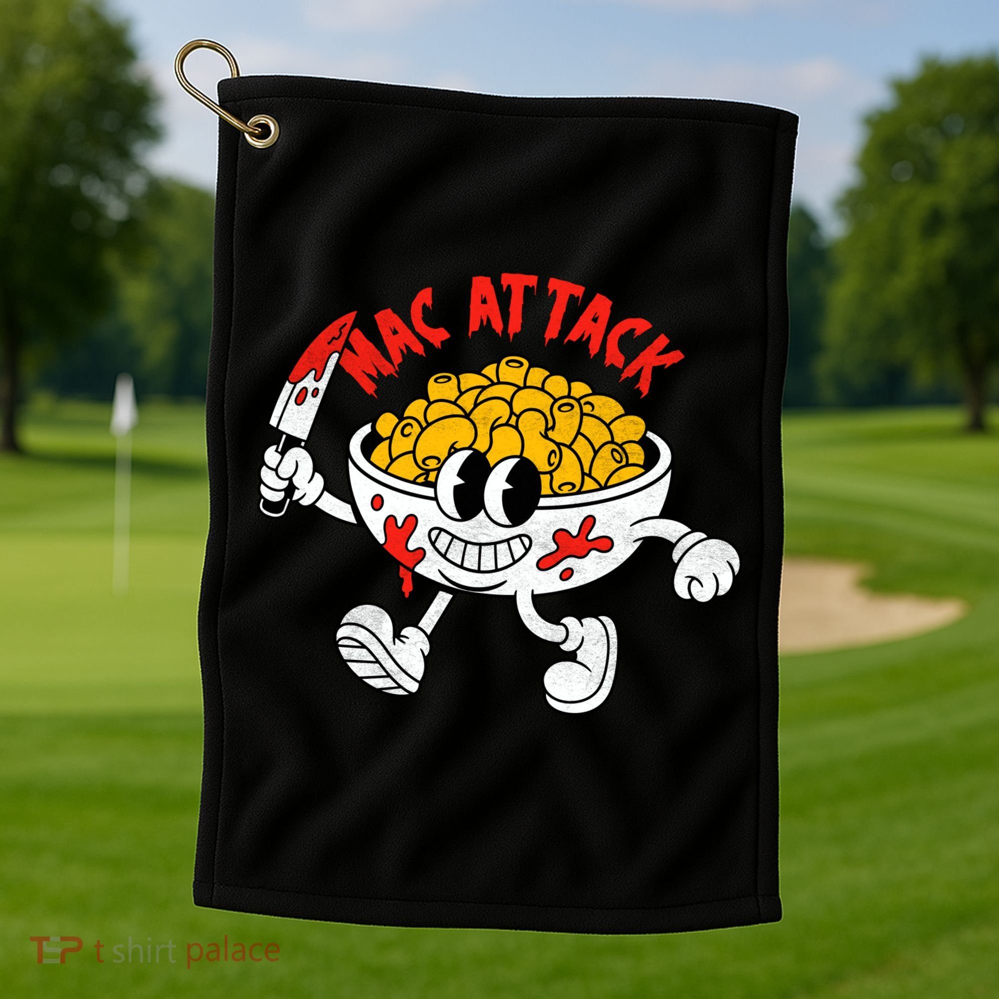 Mac Attack And Cheese Funny Food Meme Golf Towel
