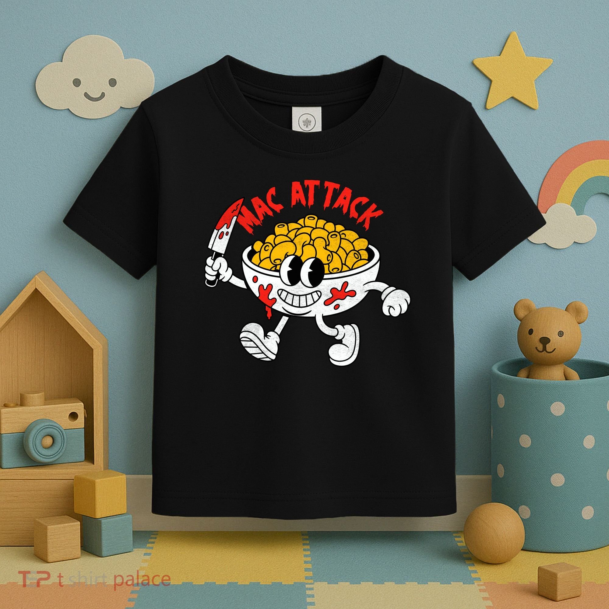 Mac Attack And Cheese Funny Food Meme Toddler T-Shirt