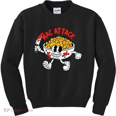 Mac Attack And Cheese Funny Food Meme Kids Sweatshirt