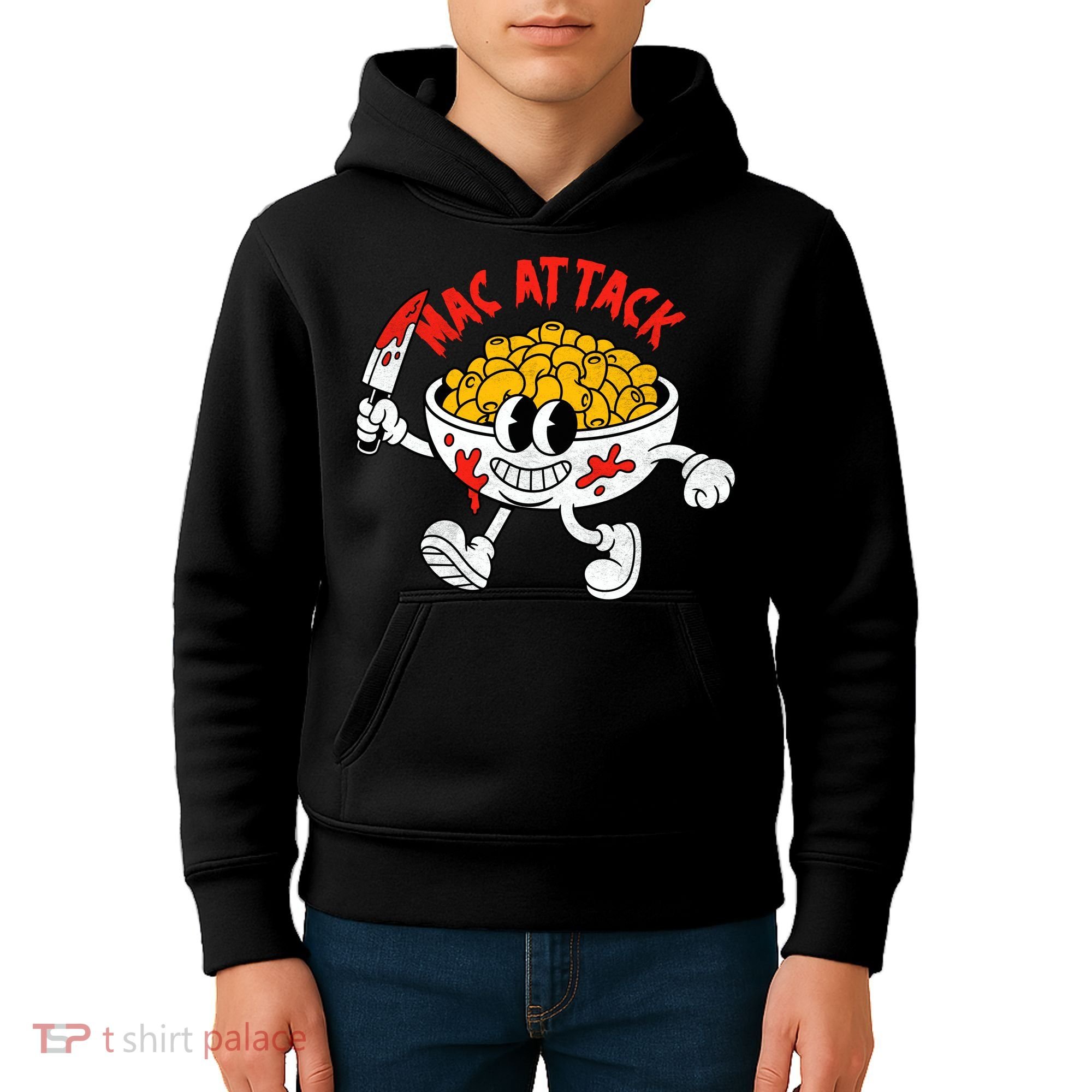 Mac Attack And Cheese Funny Food Meme Kids Hoodie