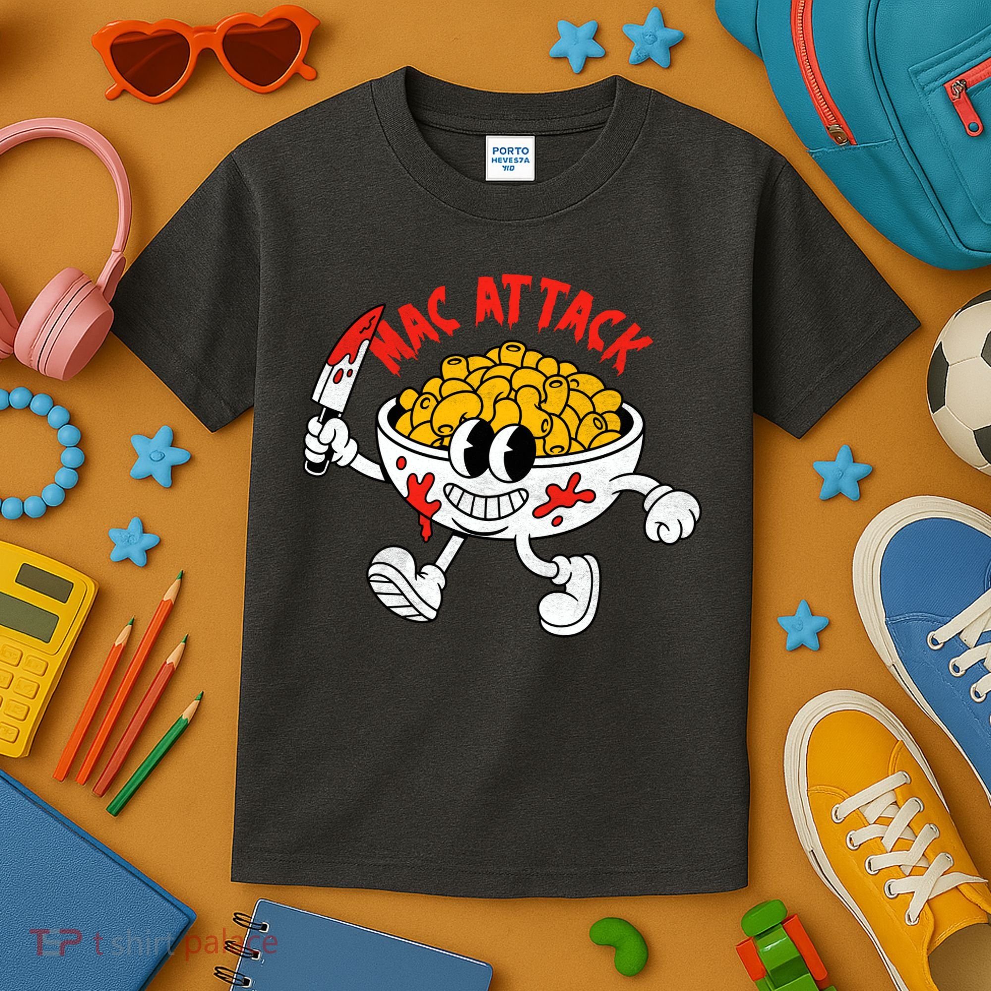 Mac Attack And Cheese Funny Food Meme Kids T-Shirt