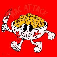 Mac Attack And Cheese Funny Food Meme Santa Hat thumb 1