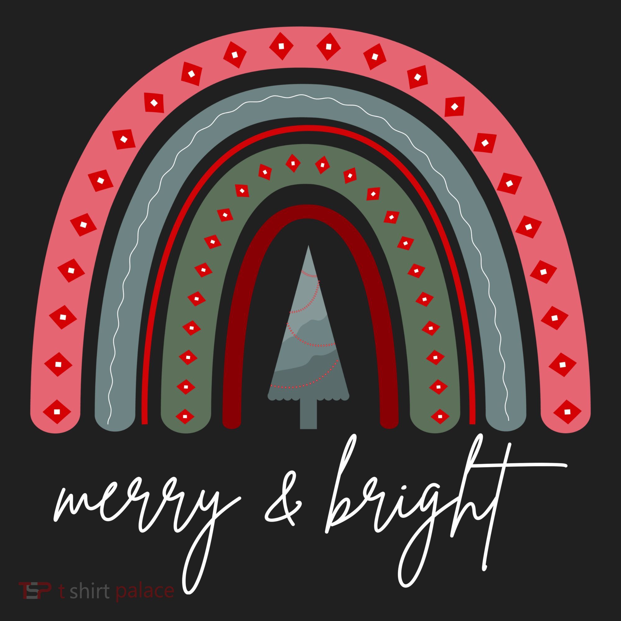 Merry And Bright Rainbow Holiday Women's Sweatshirt