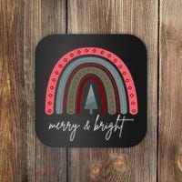 Merry And Bright Rainbow Holiday Coaster thumb 0
