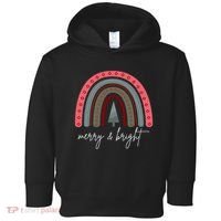 Merry And Bright Rainbow Holiday Toddler Hoodie thumb 0