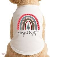 Merry And Bright Rainbow Holiday Doggie Tank thumb 0