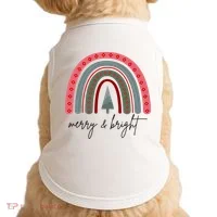 Merry And Bright Rainbow Holiday Doggie Tank thumb 0