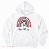 Merry And Bright Rainbow Holiday Hoodie thumb 0