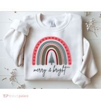 Merry And Bright Rainbow Holiday Sweatshirt thumb 2