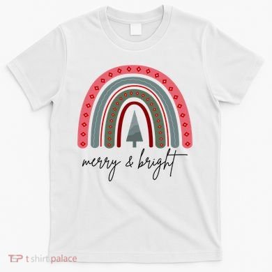 Merry And Bright Rainbow Holiday T-Shirt