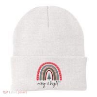 Merry And Bright Rainbow Holiday Beanie thumb 0