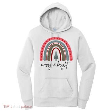 Merry And Bright Rainbow Holiday Women's Hoodie