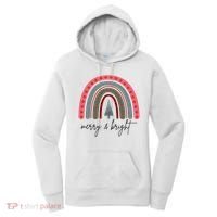 Merry And Bright Rainbow Holiday Women's Hoodie thumb 0