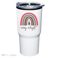 Merry And Bright Rainbow Holiday Tumbler thumb 0