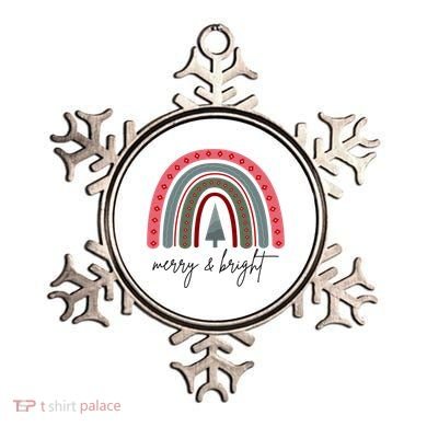 Merry And Bright Rainbow Holiday Ornament