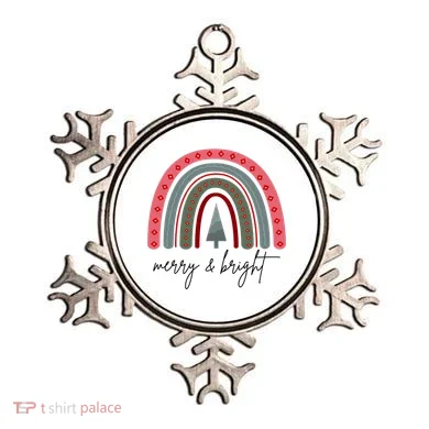 Merry And Bright Rainbow Holiday Ornament