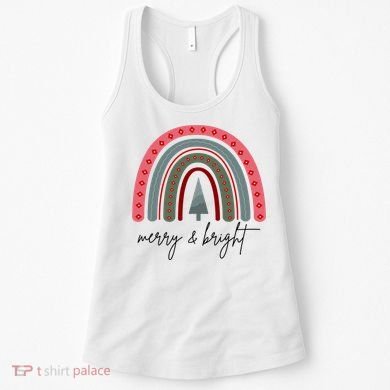 Merry And Bright Rainbow Holiday Women's Tank Top