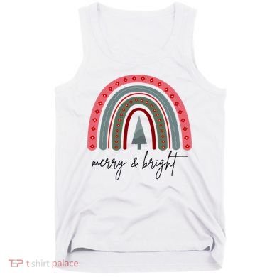Merry And Bright Rainbow Holiday Tank Top