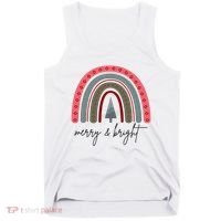 Merry And Bright Rainbow Holiday Tank Top thumb 0