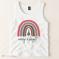 Merry And Bright Rainbow Holiday Tank Top thumb 2