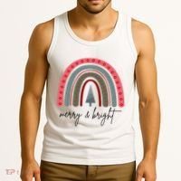 Merry And Bright Rainbow Holiday Tank Top thumb 3