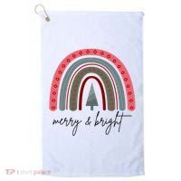 Merry And Bright Rainbow Holiday Golf Towel thumb 0